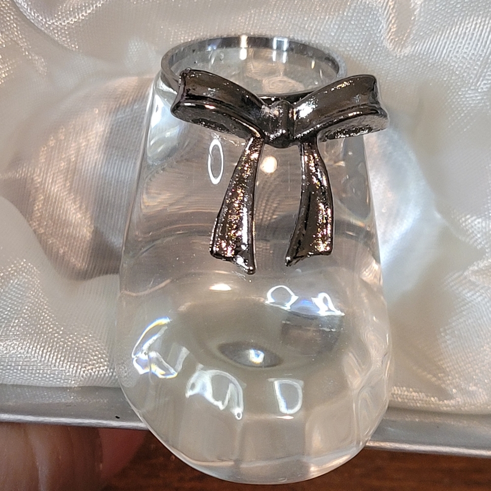 Crystal and Silvertone Baby Bootie